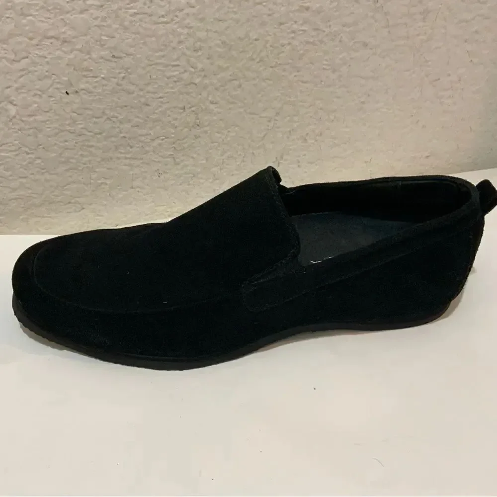 Via Spiga Studio Black Suede Men Loafers Size 10.5 M LikNew